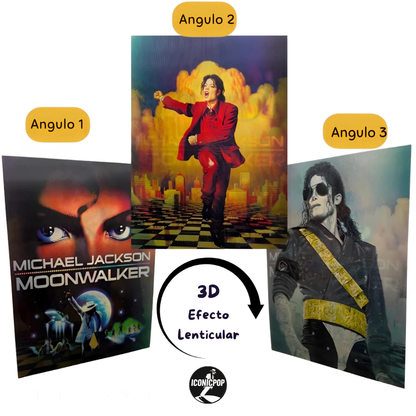 Poster 3D del Icónico Rey del Pop